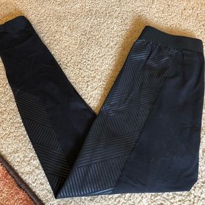 Do You Even leggings- black and gray- size small